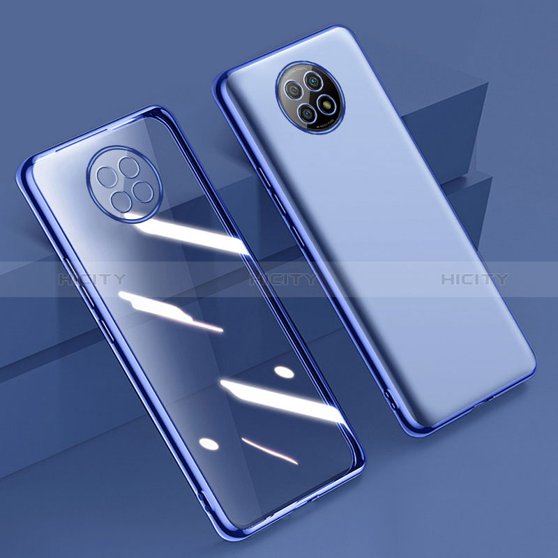 Funda Silicona Ultrafina Carcasa Transparente H01 para Xiaomi Redmi Note 9T 5G Azul