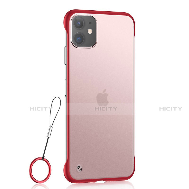 Funda Silicona Ultrafina Carcasa Transparente H02 para Apple iPhone 11 Rojo