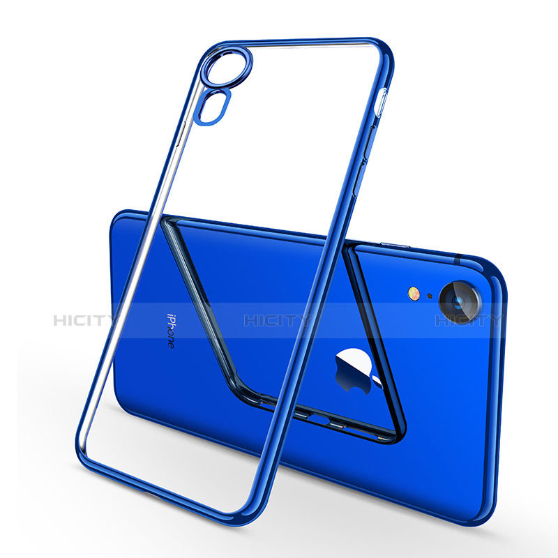 Funda Silicona Ultrafina Carcasa Transparente H02 para Apple iPhone XR Azul