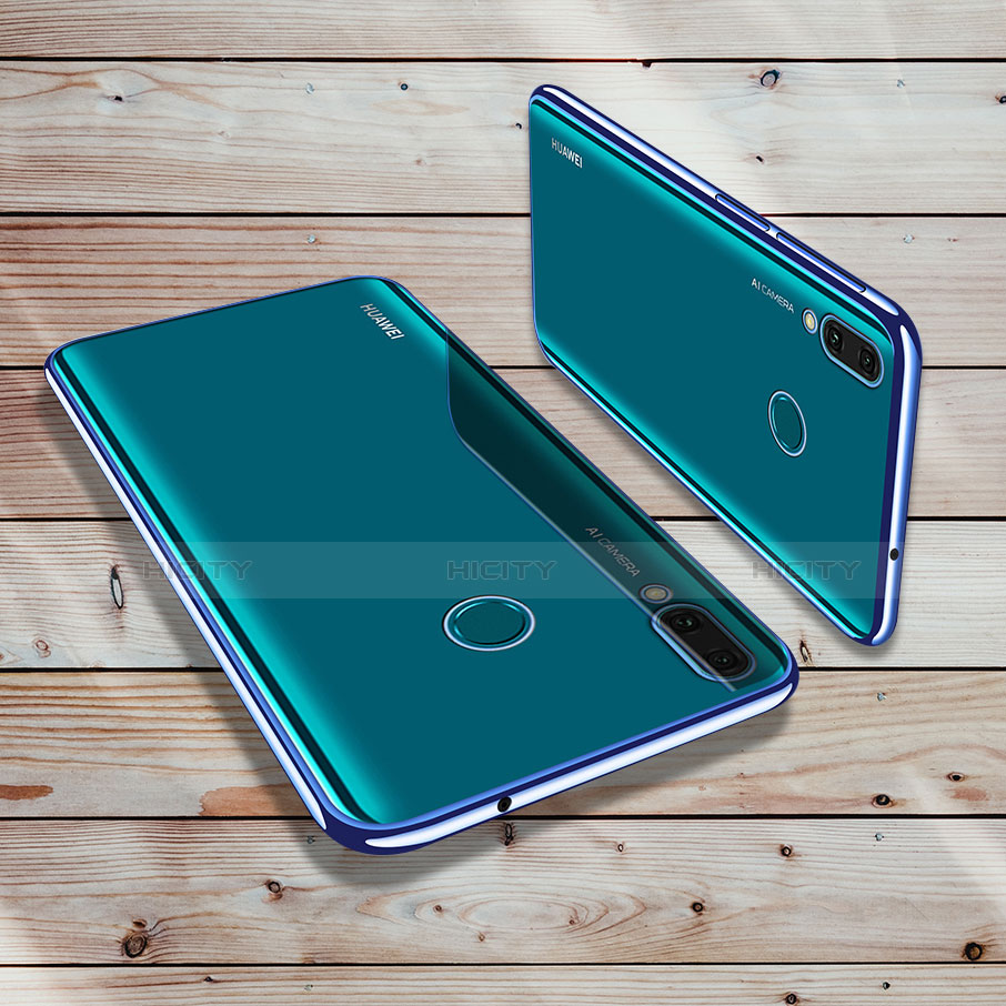 Funda Silicona Ultrafina Carcasa Transparente H02 para Huawei Enjoy 9 Plus Azul