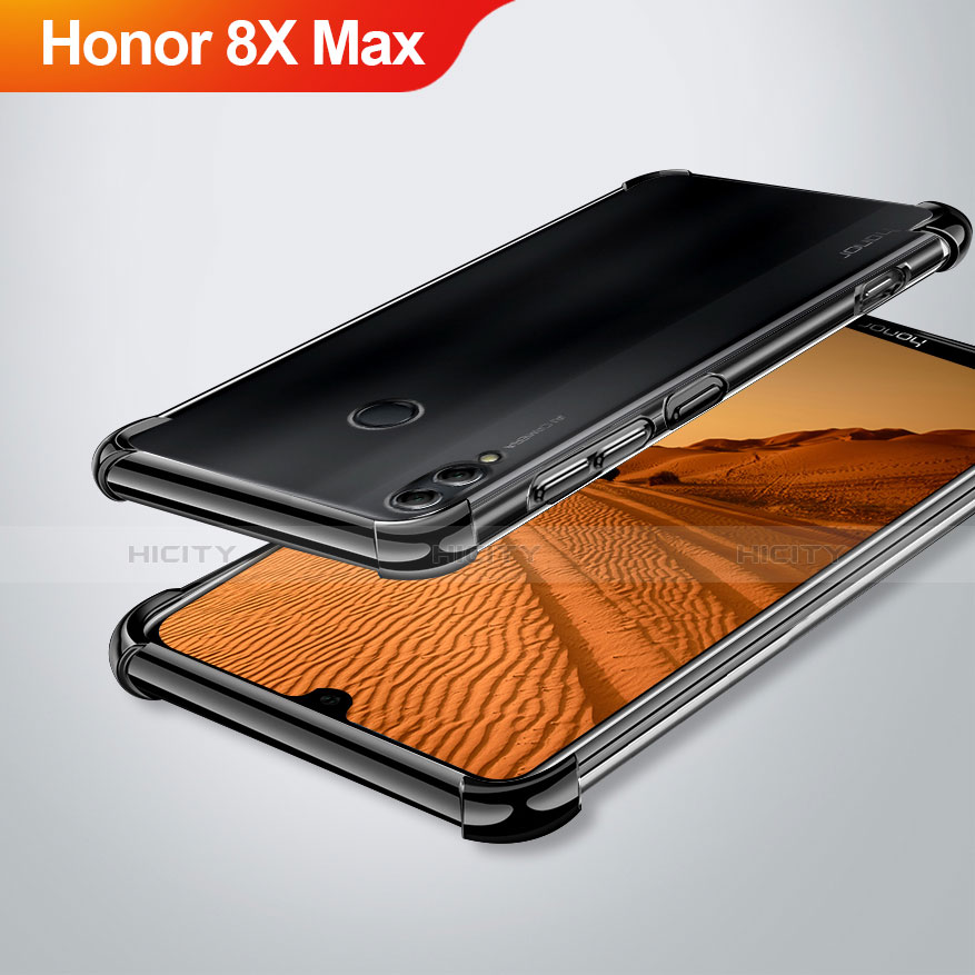 Funda Silicona Ultrafina Carcasa Transparente H02 para Huawei Honor 8X Max Negro