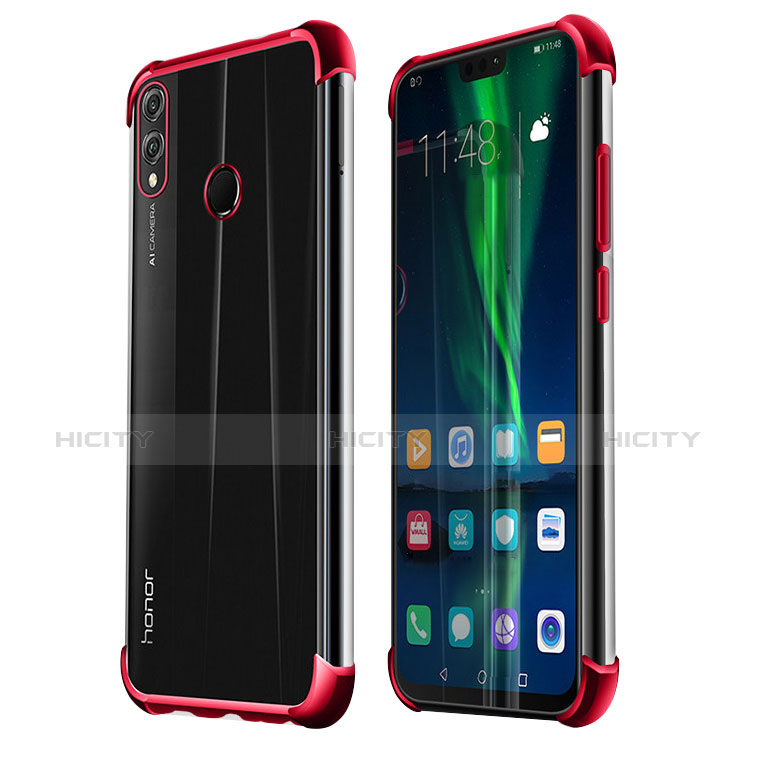 Funda Silicona Ultrafina Carcasa Transparente H02 para Huawei Honor 8X Rojo