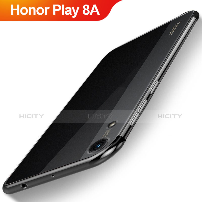 Funda Silicona Ultrafina Carcasa Transparente H02 para Huawei Honor Play 8A Negro