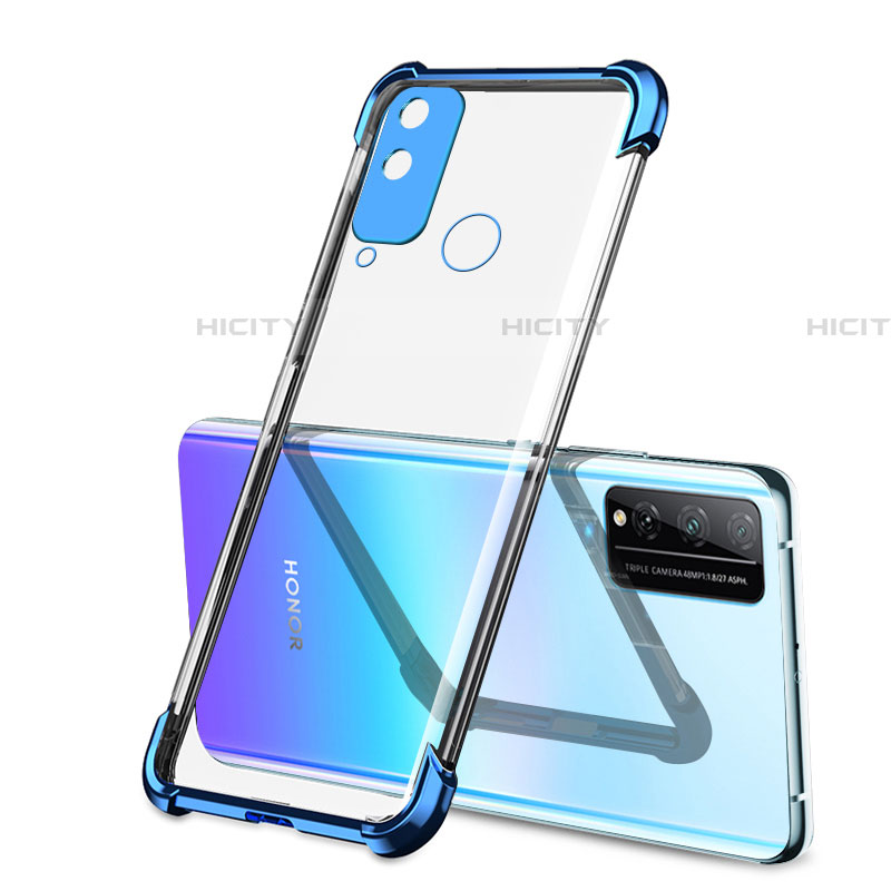 Funda Silicona Ultrafina Carcasa Transparente H02 para Huawei Honor Play4T Azul