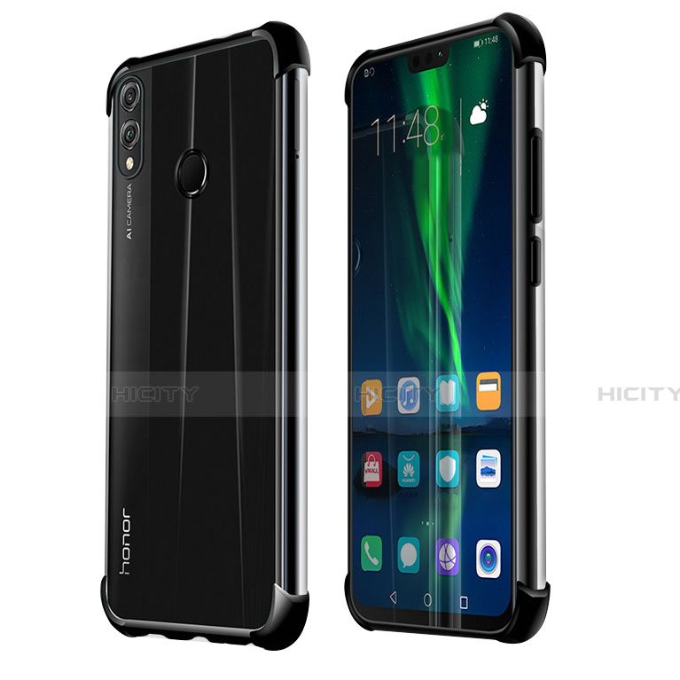 Funda Silicona Ultrafina Carcasa Transparente H02 para Huawei Honor V10 Lite Negro