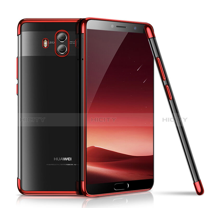 Funda Silicona Ultrafina Carcasa Transparente H02 para Huawei Mate 10 Rojo
