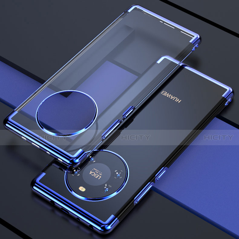 Funda Silicona Ultrafina Carcasa Transparente H02 para Huawei Mate 40 Azul