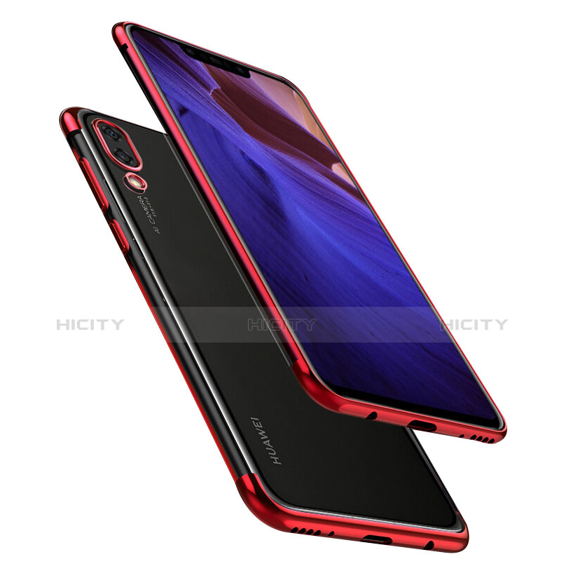 Funda Silicona Ultrafina Carcasa Transparente H02 para Huawei Nova 3 Rojo