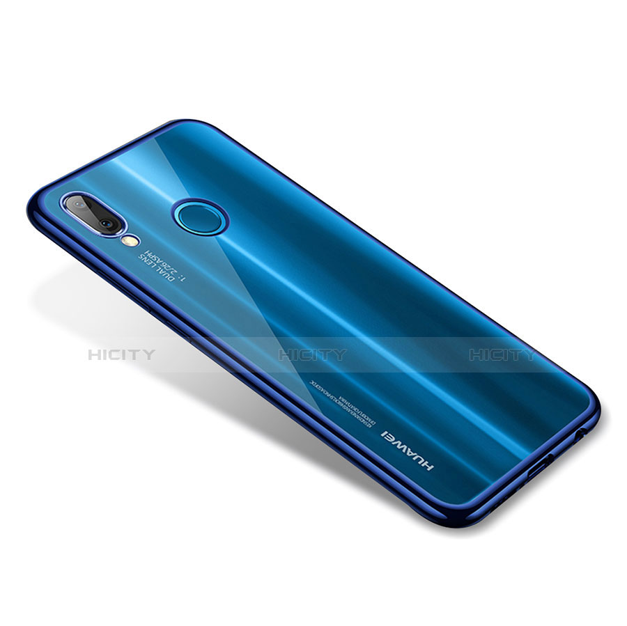 Funda Silicona Ultrafina Carcasa Transparente H02 para Huawei Nova 3e Azul