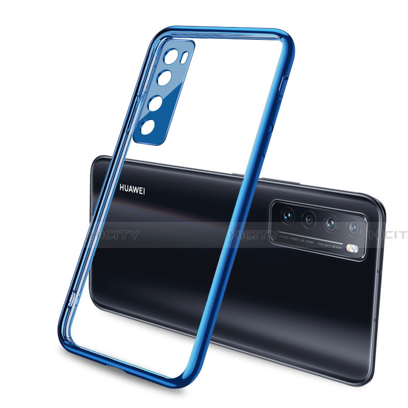 Funda Silicona Ultrafina Carcasa Transparente H02 para Huawei Nova 7 5G Azul