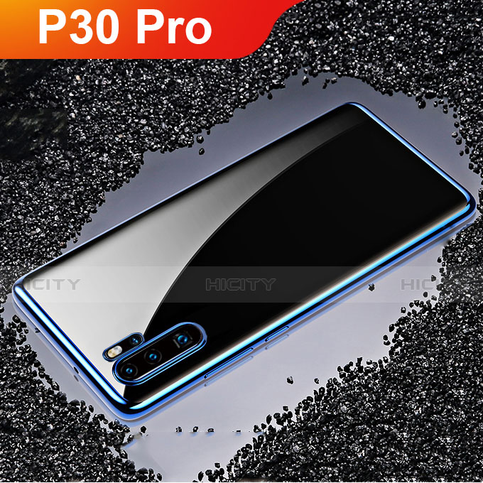 Funda Silicona Ultrafina Carcasa Transparente H02 para Huawei P30 Pro Azul