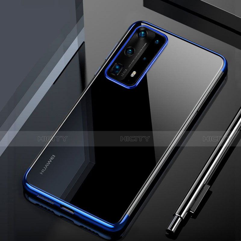 Funda Silicona Ultrafina Carcasa Transparente H02 para Huawei P40 Pro+ Plus Azul