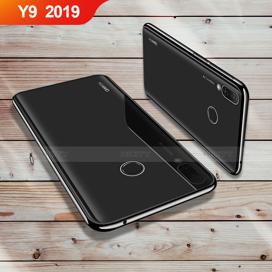 Funda Silicona Ultrafina Carcasa Transparente H02 para Huawei Y9 (2019) Negro