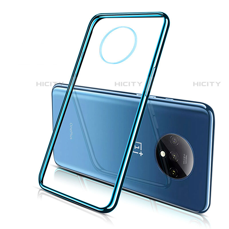 Funda Silicona Ultrafina Carcasa Transparente H02 para OnePlus 7T Azul