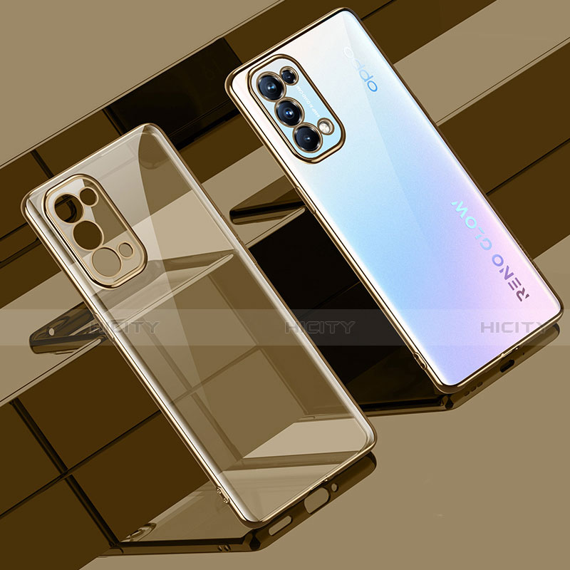 Funda Silicona Ultrafina Carcasa Transparente H02 para Oppo Find X3 Lite 5G Oro