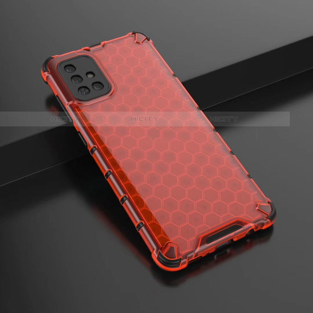 Funda Silicona Ultrafina Carcasa Transparente H02 para Samsung Galaxy A51 5G Rojo