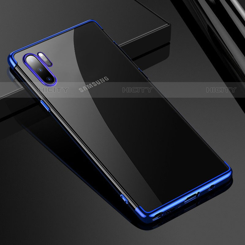 Funda Silicona Ultrafina Carcasa Transparente H02 para Samsung Galaxy Note 10 Plus 5G Azul