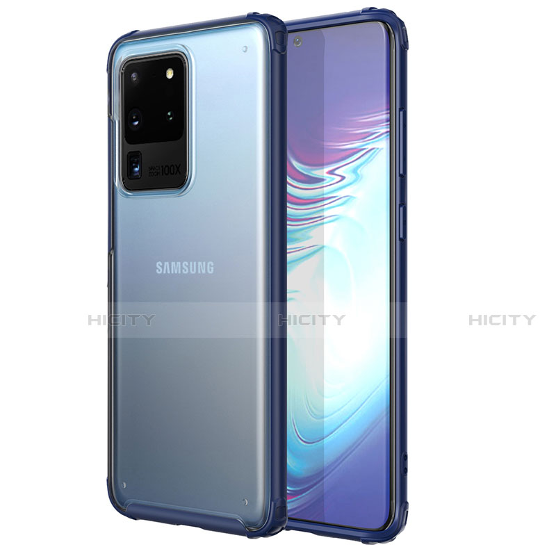 Funda Silicona Ultrafina Carcasa Transparente H02 para Samsung Galaxy S20 Ultra Azul