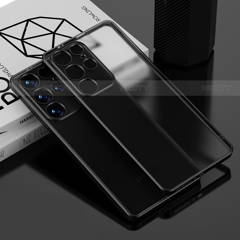 Funda Silicona Ultrafina Carcasa Transparente H02 para Samsung Galaxy S22 Ultra 5G Negro