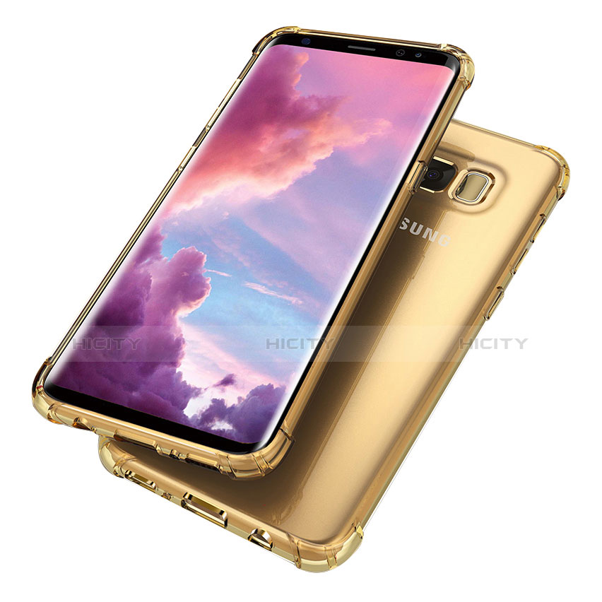Funda Silicona Ultrafina Carcasa Transparente H02 para Samsung Galaxy S8 Oro