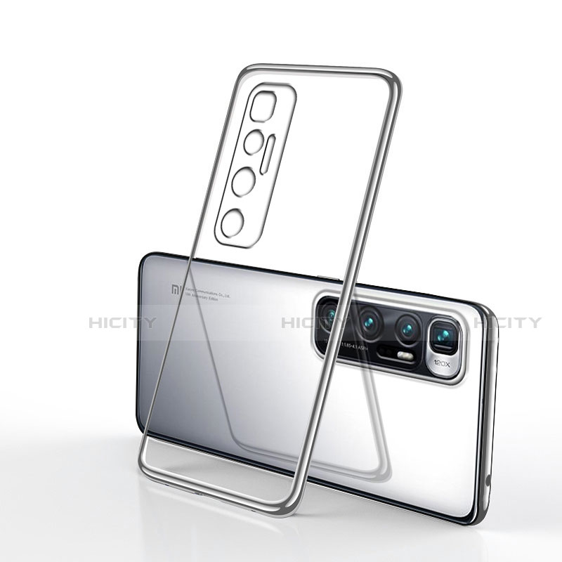 Funda Silicona Ultrafina Carcasa Transparente H02 para Xiaomi Mi 10 Ultra Plata