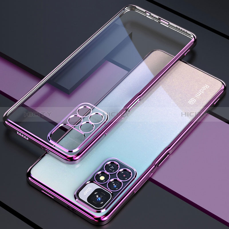 Funda Silicona Ultrafina Carcasa Transparente H02 para Xiaomi Mi 11i 5G (2022) Morado