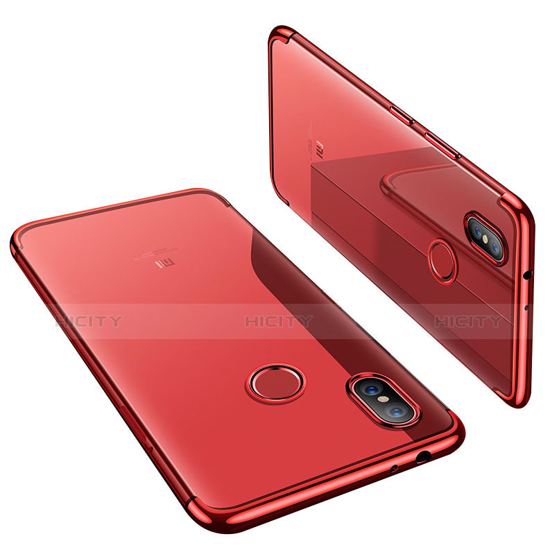 Funda Silicona Ultrafina Carcasa Transparente H02 para Xiaomi Mi A2 Rojo