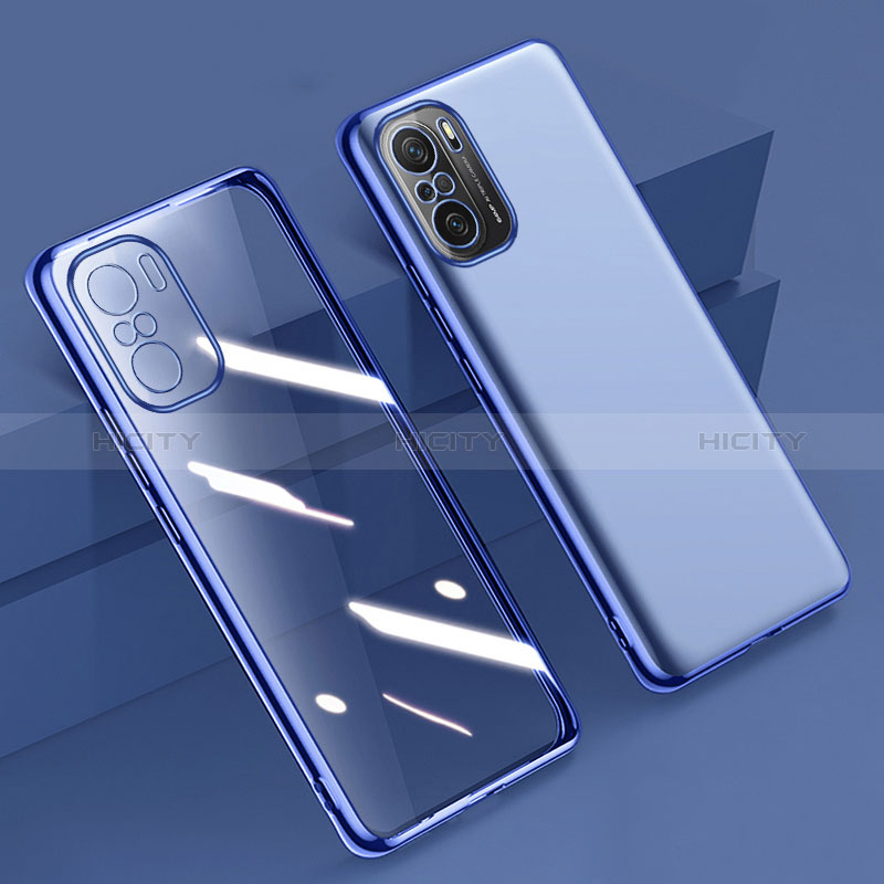 Funda Silicona Ultrafina Carcasa Transparente H02 para Xiaomi Poco F3 5G Azul