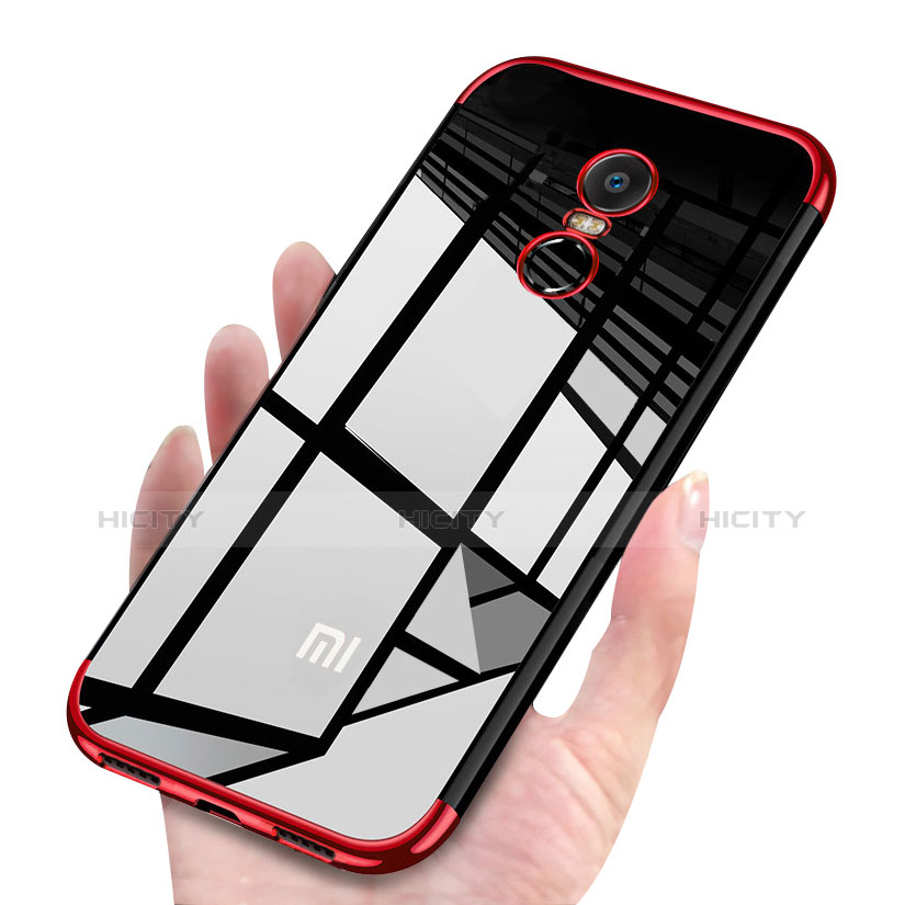 Funda Silicona Ultrafina Carcasa Transparente H02 para Xiaomi Redmi 5 Plus Rojo