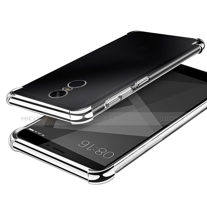 Funda Silicona Ultrafina Carcasa Transparente H02 para Xiaomi Redmi Note 4 Plata