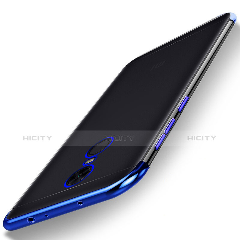 Funda Silicona Ultrafina Carcasa Transparente H02 para Xiaomi Redmi Note 5 Indian Version Azul