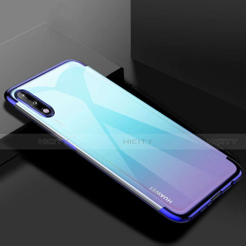 Funda Silicona Ultrafina Carcasa Transparente H03 para Huawei Enjoy 10 Azul