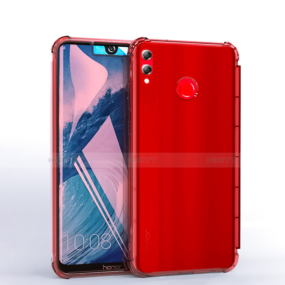 Funda Silicona Ultrafina Carcasa Transparente H03 para Huawei Enjoy Max Rojo