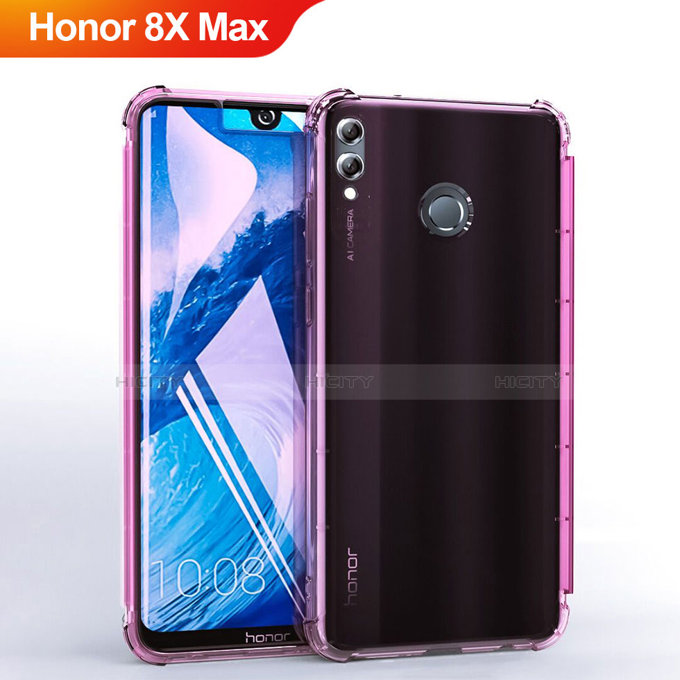 Funda Silicona Ultrafina Carcasa Transparente H03 para Huawei Honor 8X Max Rosa