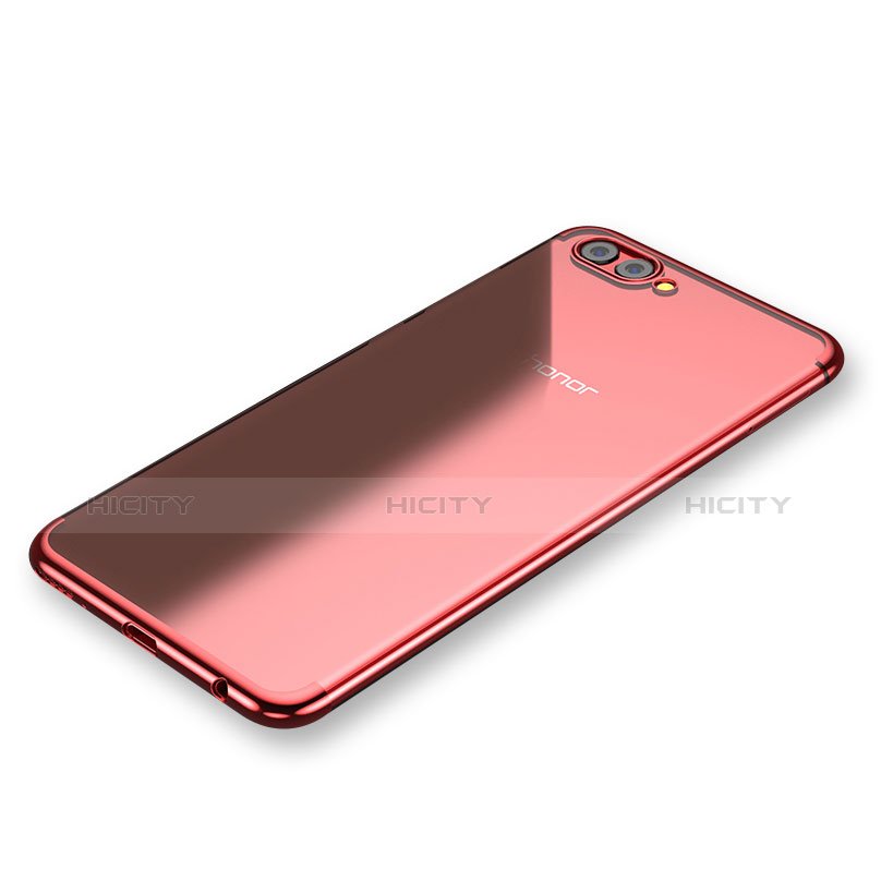 Funda Silicona Ultrafina Carcasa Transparente H03 para Huawei Honor View 10 Rojo