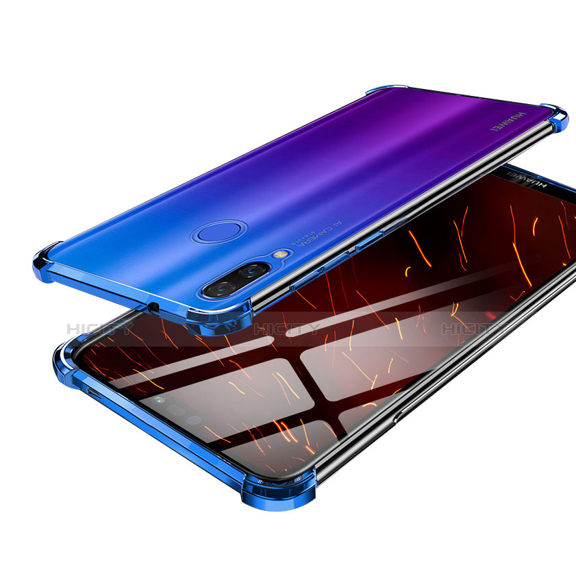 Funda Silicona Ultrafina Carcasa Transparente H03 para Huawei Nova 3 Azul