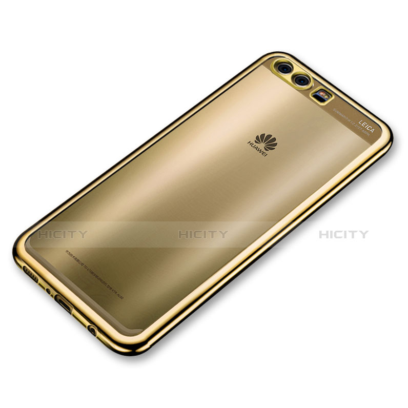 Funda Silicona Ultrafina Carcasa Transparente H03 para Huawei P10 Plus Oro