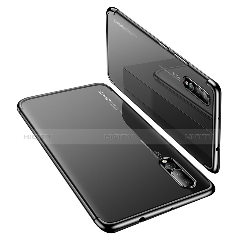 Funda Silicona Ultrafina Carcasa Transparente H03 para Huawei P20 Pro Negro