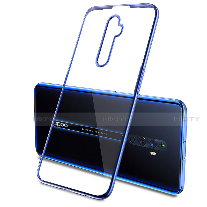 Funda Silicona Ultrafina Carcasa Transparente H03 para Oppo Reno2 Z Azul