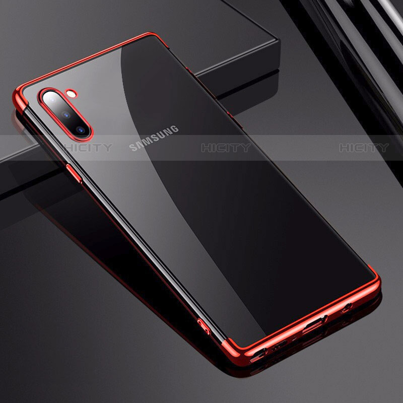 Funda Silicona Ultrafina Carcasa Transparente H03 para Samsung Galaxy Note 10 5G Rojo