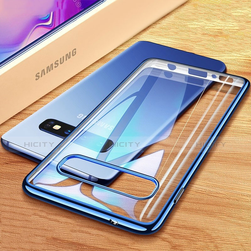 Funda Silicona Ultrafina Carcasa Transparente H03 para Samsung Galaxy S10 Plus Azul