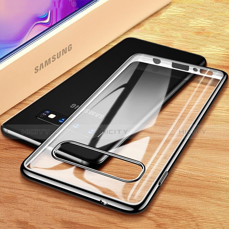 Funda Silicona Ultrafina Carcasa Transparente H03 para Samsung Galaxy S10 Plus Negro