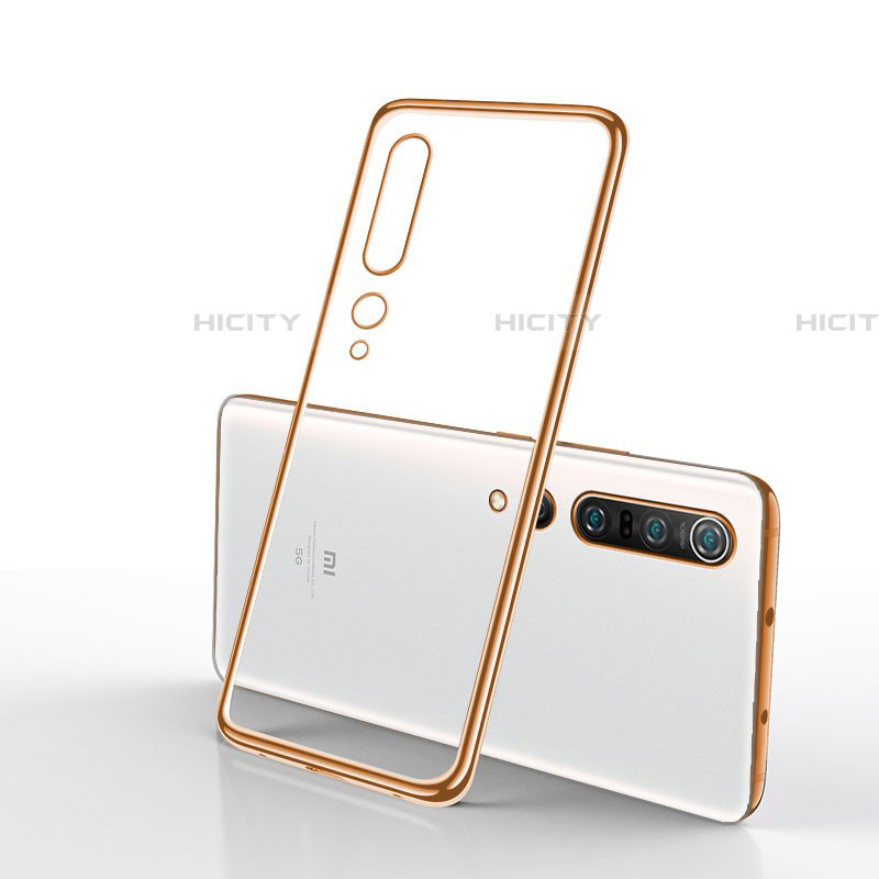 Funda Silicona Ultrafina Carcasa Transparente H03 para Xiaomi Mi 10 Pro Oro