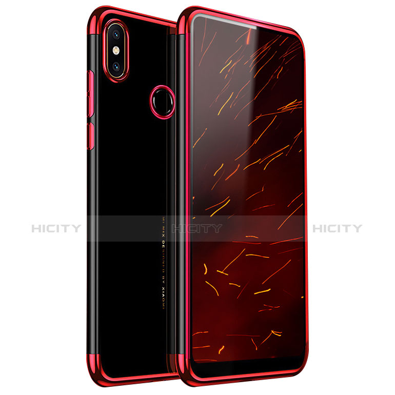 Funda Silicona Ultrafina Carcasa Transparente H03 para Xiaomi Mi Mix 2S Rojo