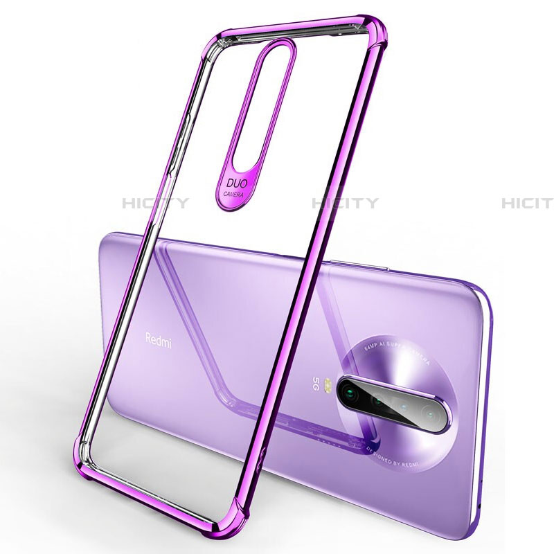 Funda Silicona Ultrafina Carcasa Transparente H03 para Xiaomi Redmi K30 5G Morado