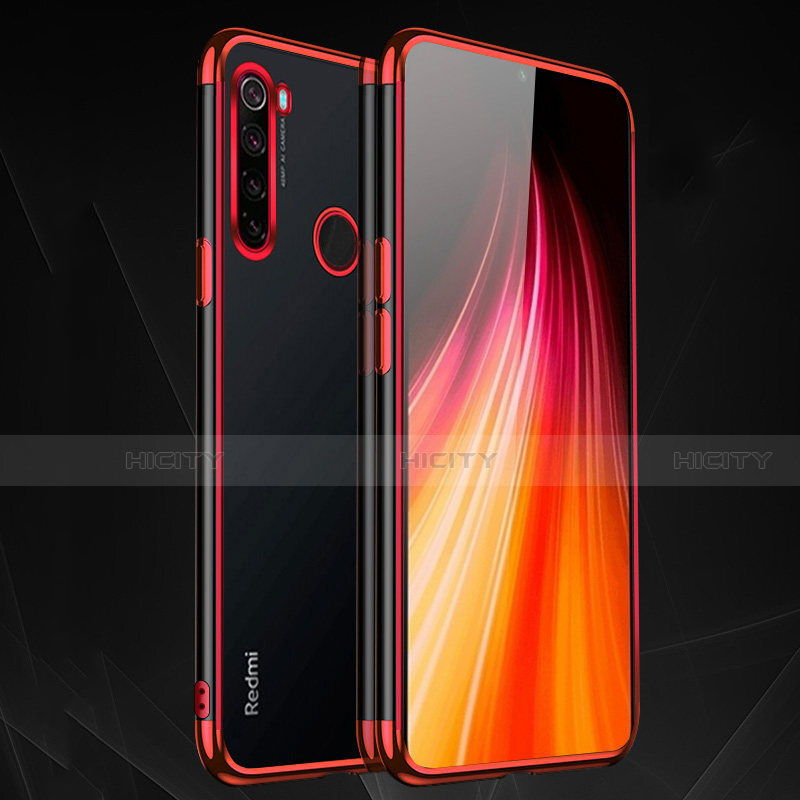 Funda Silicona Ultrafina Carcasa Transparente H03 para Xiaomi Redmi Note 8 (2021) Rojo