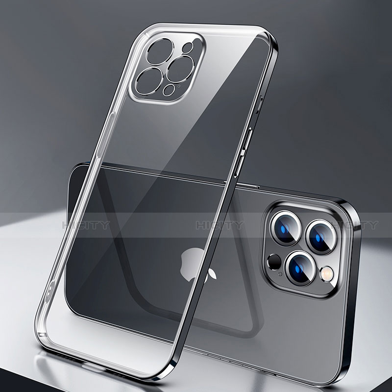 Funda Silicona Ultrafina Carcasa Transparente H04 para Apple iPhone 13 Pro Negro