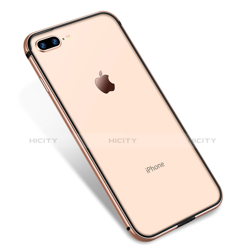 Funda Silicona Ultrafina Carcasa Transparente H04 para Apple iPhone 8 Plus Oro