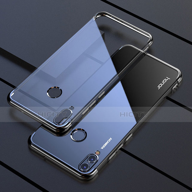 Funda Silicona Ultrafina Carcasa Transparente H04 para Huawei Honor V10 Lite Negro