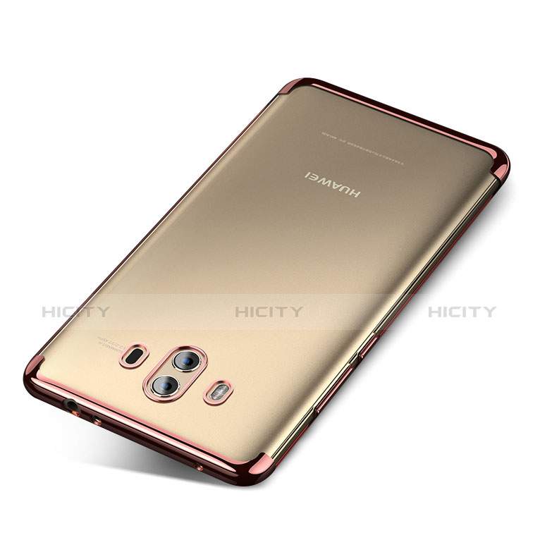 Funda Silicona Ultrafina Carcasa Transparente H04 para Huawei Mate 10 Oro Rosa